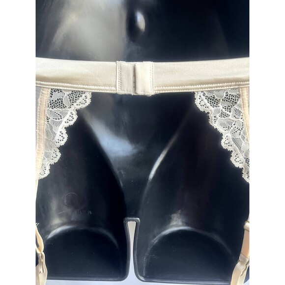 Vintage Victorias Secret Beige Cream Lace Garter Belt Lingerie Size XS/S Cute - Picture 5 of 9